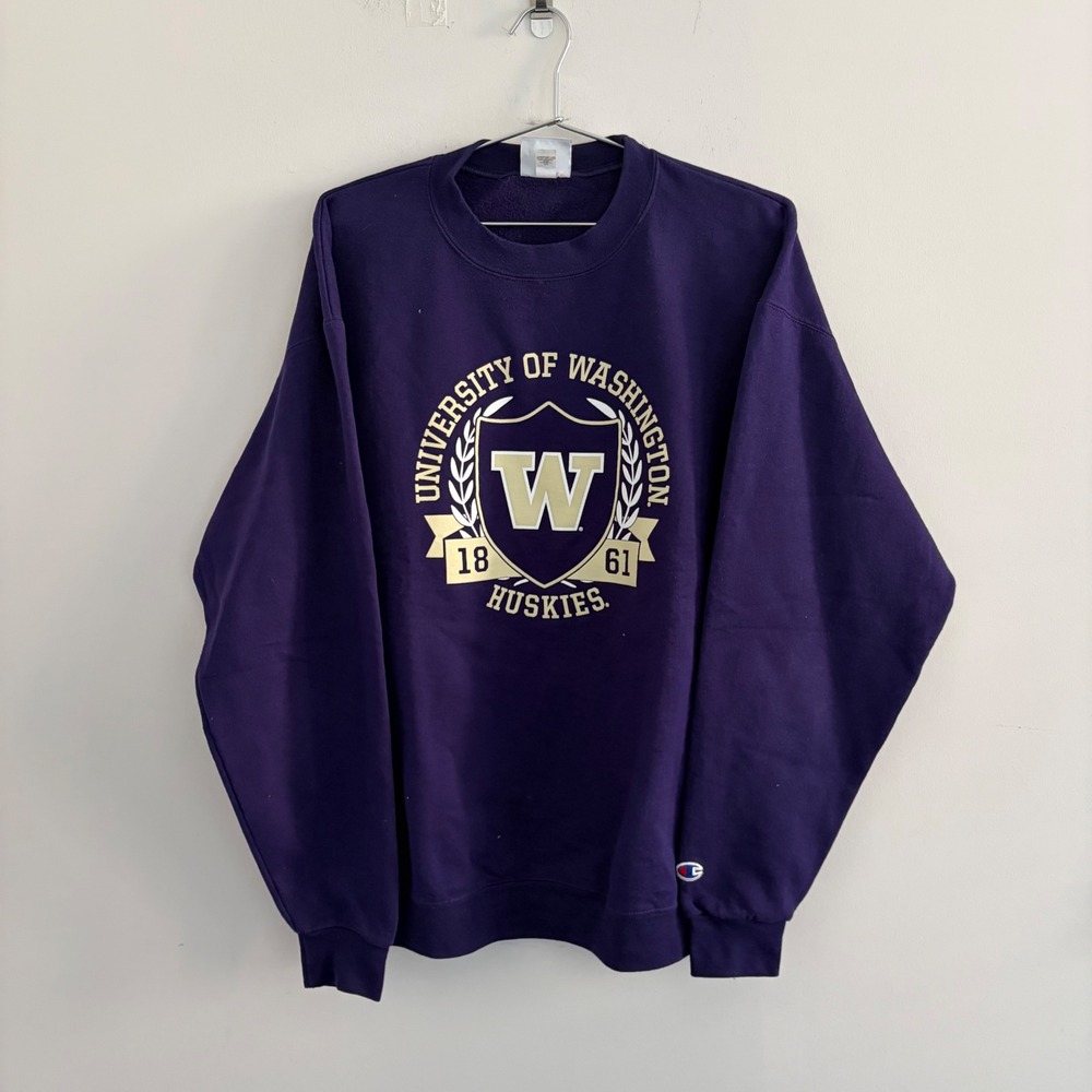 Champion University of Washington Huskies Purple Sweatshirt XL Mens